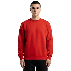 Sweat-shirt à col rond rouge pour homme, coupe classique, en coton tricoté, pull décontracté pour l'automne - Product Image 1