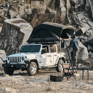 Tente <span class=keywords><strong>de</strong></span> <span class=keywords><strong>toit</strong></span> rigide en aluminium Zentopia avec panneau solaire 100W, déploiement en 30 secondes, étanche quatre saisons pour camping 4x4 et overland - Product Image 6