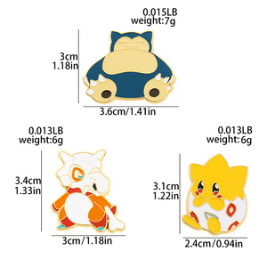 クリエイティブな漫画ポケットモンスターアニメエナメルピンブローチかわいいアニメラペルピン衣類用メタルバッジジュエリー友達へのギフト - Product Image 6