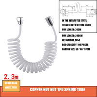 Tuyau de douche télescopique flexible moderne en PVC TPU YISHUI THRG003, avec écrou en laiton chromé 1/2 pouce, garantie 1 an, pour la plomberie (vente en gros)