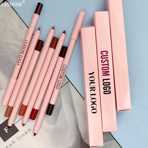 <span class=keywords><strong>Crayon</strong></span> à lèvres en bois imperméable, anti-bavures, longue tenue, haute pigmentation, or, rose or et noir, vente en gros - Product Image 3