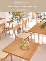 Ensemble de meubles en bois massif de style japonais, tendance, pour les salons de thé, les bars à desserts, les restaurants, les bars à hamburgers, les bars à snacks