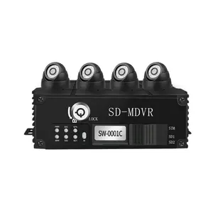 MDVR 4CH 1080P AHD เด็กสวนบ้านกล้องระยะไกลการตรวจสอบรถมือถือ DVR ชุด 4G SD การ์ดบันทึกเรียลไทม์