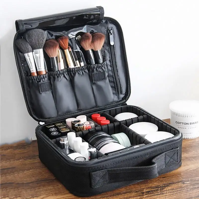 Hot selling customized waterproof brush makeup bag, portable artist beauty professional makeup bag, travel agency makeup bag