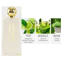 Parfum Classique pour Homme 100ml, Style Moyen-Orient, Longue Durée, Flacon Vaporisateur avec Pendentif Feuille d'Or, Eau de Toilette Cologne pour Lui