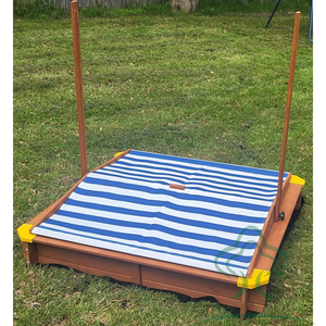 Hộp cát trẻ em có nắp, hố cát bằng Gỗ Ngoài Trời 46 ''x 46'' W/tán có thể điều chỉnh để chơi ở sân sau - Product Image 3