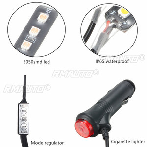 ไฟตกแต่งภายในรถยนต์ LED 4 ชิ้น/ชุด 4 in 1 หลายสี ไฟบรรยากาศ ไฟส่องพื้น ไฟส่องช่องวางบุหรี่ - Product Image 4