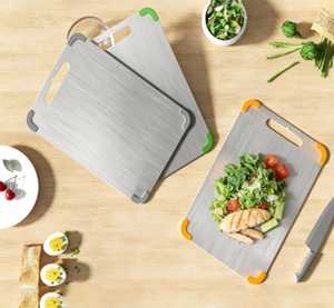 <span class=keywords><strong>Tabla</strong></span> <span class=keywords><strong>de</strong></span> <span class=keywords><strong>Cortar</strong></span> <span class=keywords><strong>de</strong></span> Acero Inoxidable 2026, con Esquinas Antideslizantes Protectoras, Sin Deslizamientos Durante el Uso - Product Image 3