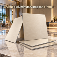 Panneau composite en aluminium brossé 3 mm 4x8 pieds en or champagne pour projets de finition intérieure