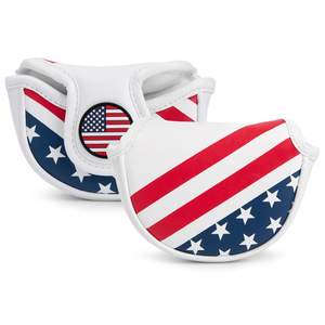 USA Mallet Putter Cover Headcover Magnetic <b>Golf</b> Head Covers Headcovers <b>Golf</b> Club Protective Equipment Cover - Product Image 5