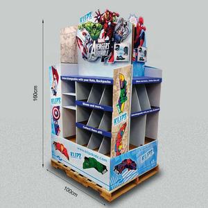 Venta al por mayor de supermercado de cartón corrugado de papel cuarto de paleta estante de exhibición de cartón Pdq - Product Image 2