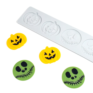 Molde de Silicona con 4 Cavidades de Calabaza para Repostería de Halloween, Tapete de Encaje, Molde para Galletas y Chocolate, Herramienta de Decoración de Pasteles LFM-520 - Product Image 2