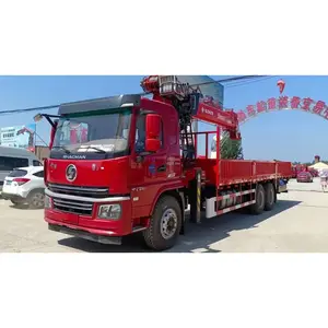 16 톤 유압 텔레스코픽 붐 크레인 Shacman 8X4 350HP 화물 트럭 탑재 크레인