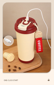 316 Stainless Steel Rechargeable <strong>Shaker</strong> Cup <strong>Electric</strong> Stirring Coffee Mug - Product Image 4