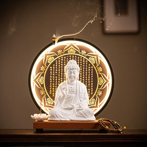 Estatua Grande <span class=keywords><strong>de</strong></span> Cerámica <span class=keywords><strong>de</strong></span> <span class=keywords><strong>Buda</strong></span> Shakyamuni (Tathagata del Sol), Adorno para Decoración Zen del Hogar, Aromático, para Sala <span class=keywords><strong>de</strong></span> Estar, Entrada, Culto Chino - Product Image 3