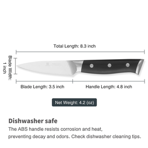 Vente flash Couteaux utilitaires de cuisine en acier inoxydable de 3,5 pouces Couteau à éplucher de précision pour fruits et légumes - Product Image 2