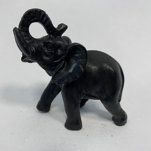 Mate negro Onyx/Schungit estatuilla de elefante (2 tipos: india y Natural) - Product Image 1