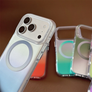 เคสโทรศัพท์แม่เหล็กสีเงินไล่เฉดแบบด้าน สำหรับ iPhone 17 Pro 16 15 14 Pro Max ป้องกันการกระแทก ผลิตจากอะคริลิกแข็ง - Product Image 4