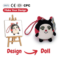 Gantungan Kunci Boneka Jahit Desain Khusus Bersertifikat EN71 CPC Logo Personal Mainan Hewan Kecil Gantungan Kunci Ulang Tahun Mesh