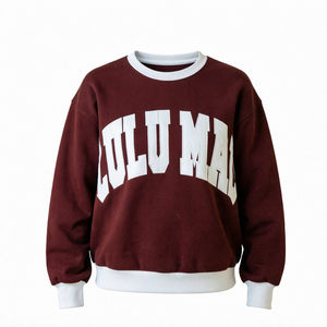 Prix bas, haute qualité, sweat-shirt unisexe en molleton français, impression personnalisée en relief, 100% coton, pull-over oversize - Product Image 2