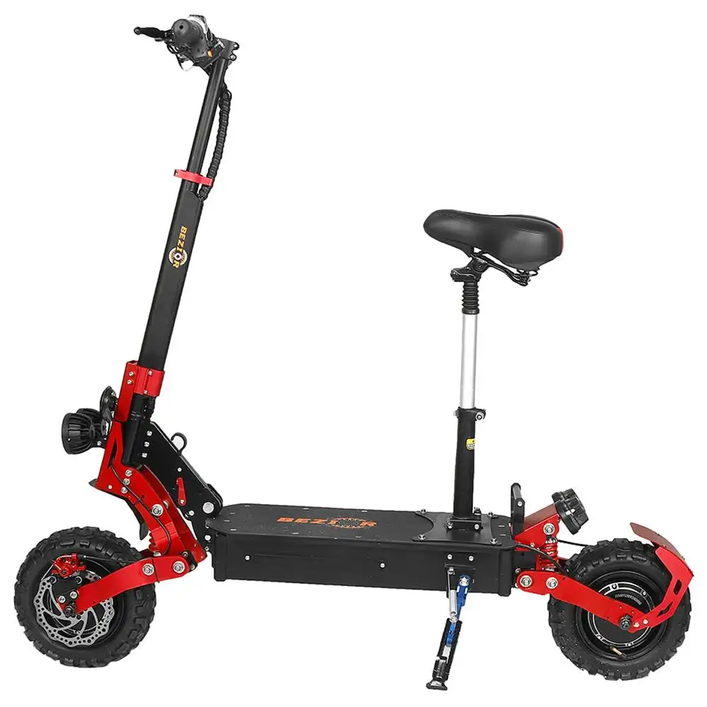 Bán Buôn BEZIOR S2 Động Cơ Kép 2400 Wát 11 Inch Fat Wheel Off Road E-Scooter 120KG Max Tải Long Range Điện Sccoter