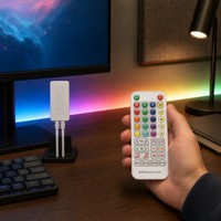 Contrôleur LED RGB RGBW avec synchronisation musicale, application, télécommande IR 38 touches, alimentation USB, contrôle de groupe pour éclairages de scène et accessoires d'éclairage