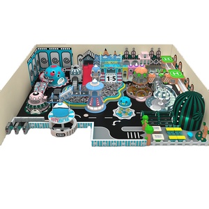 Petit labyrinthe de jeu intérieur pour enfants avec grand toboggan ondulé, château de jeux Future World pour enfants - Product Image 5