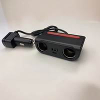 Chargeur intelligent double USB-C 120W avec 2 prises et voltmètre numérique pour téléphone, GPS, caméra embarquée, camping-car, allume-cigare de voiture – Vente en gros