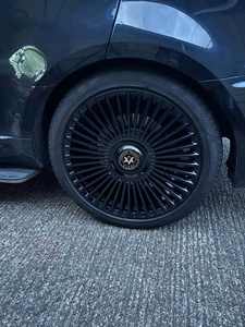 Jantes forgées en alliage d'aluminium à rayons multiples, finition noire polie, 22x9.5, 20x9, 21x9.5, 18, 19, 20, 21, 22, 24 pouces, pour BMW et Mercedes-Benz - Product Image 2
