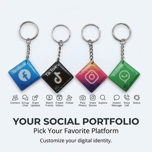 Porte-clés intelligent NFC RFID personnalisé de style mode haut de gamme pour les avis sur Instagram, Google, <span class=keywords><strong>YouTube</strong></span> et les médias sociaux professionnels - Product Image 3