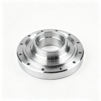 Componente de Brida de Acero Inoxidable Mecanizado por CNC con Orificios Roscados, Pieza Torneada