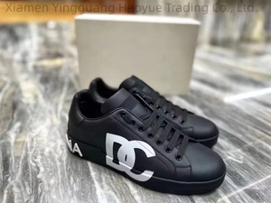 Chaussures de sport en cuir véritable à lacets de marque personnalisée, semelles épaisses, chaussures de basket-ball plates décontractées pour hommes et femmes - Product Image 4