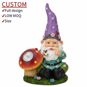 Statue de jardin gnome cycliste - Figurine de <span class=keywords><strong>nain</strong></span> d'extérieur <span class=keywords><strong>en</strong></span> résine pour la décoration de pelouse, ornement de jardin vintage pour patio et cour - Product Image 1