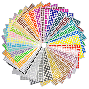 Fabbrica all'ingrosso a basso costo colori rotondi etichetta forte autoadesivo piccolo cerchio segno adesivi personalizzati - Product Image 1