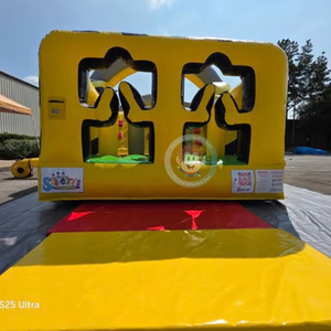 Carreras de obstáculos amarillos y grises Desafío extremo Juego de batalla de carreras de obstáculos inflables - Product Image 4