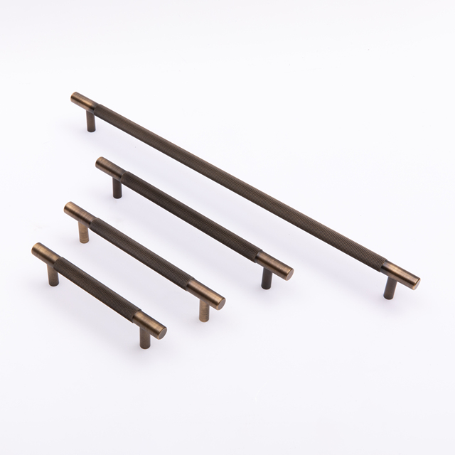 Solid Antique Bronze Brass Aged Knurled Pulls & Knobs Furniture Handle Bedroom Hotel Kitchen Cabinets Drawers Closets Wardrobes