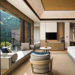 Meuble TV de chambre d'hôtel en contreplaqué de luxe moderne avec design résistant à l'eau et écologique pour usage commercial - Product Image 2