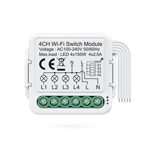 แนะนำให้เลือกใช้ <span class=keywords><strong>Fire</strong></span> Line Neutral Line App Control Small Compact Tuya Smart Wi-Fi Switch Module 4 ช่อง PST-S04 รองรับ Alexa/<span class=keywords><strong>Google</strong></span> - Product Image 1