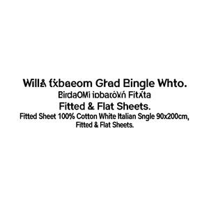Sábana Ajustable 100% Algodón Blanco Italiano Individual 90x200cm - Product Image 3