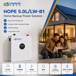 แบตเตอรี่ Growatt <span class=keywords><strong>HOPE</strong></span> 5.0L 5.0LW-B1 5kWh 51.2V LFP ไฮบริดแบบติดผนัง 100Ah สำหรับระบบกักเก็บพลังงานภายในบ้าน - Product Image 4