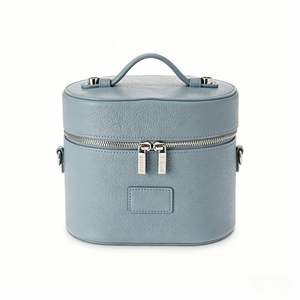 Custom Logo Large Capacity Toiletry Storage Bag Pu Leather Zipper Closure Portable Cosmetic <b>Makeup</b> Vanity <b>Case</b> Travel Women - Product Image 1