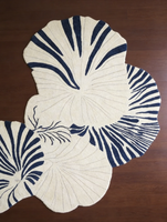 Tapis sur mesure de luxe, forme de feuille irrégulière, tapis en laine tufté à la main, tapis de salon, grand format