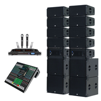 Système de sonorisation professionnel double 10 pouces Line Array avec subwoofer 18 pouces et amplificateur de puissance actif intégré pour églises