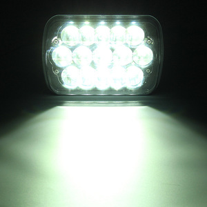 ไฟหน้า LED 45W 15LED ตัวสะท้อนแสง5x7ถ้วยพื้นหลังสีดำสำหรับรถขุดวิศวกรรมออฟโรด - Product Image 4