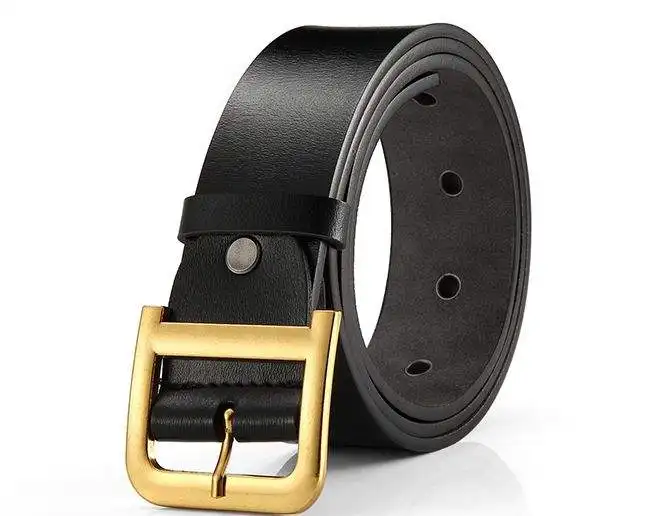 Cinturón de mujer 2024 nuevo diseño vestido de cuero genuino simple para mujer cinturón con hebilla dorada cinturones de mujer
