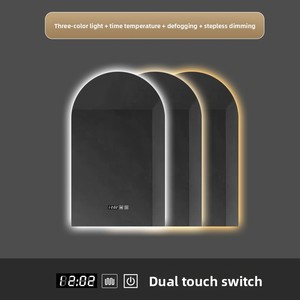 Modern LED Backlit Glass <strong>Mirror</strong> Anti-explosion <strong>Feature</strong> Handmade Arched Full-Length Design for Bedroom Living Room <strong>Wall</strong> Mounting - Product Image 3