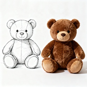 <span class=keywords><strong>Oso</strong></span> de Peluche Marrón <span class=keywords><strong>con</strong></span> Sonido de Latidos del Corazón, Algodón Suave, Algodón PP, Color Personalizable, Grabador de <span class=keywords><strong>Voz</strong></span>, Animal de Peluche Personalizado - Product Image 2