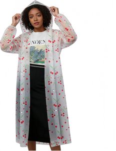 Imperméable 100% étanche et coupe-vent pour adultes, en plastique imprimé, pour les jours de pluie - Product Image 1