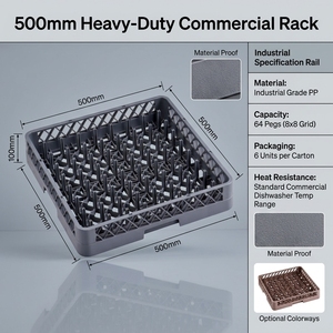 Support de base pour gobelets empilables et emboîtables de qualité alimentaire, avec 16/20/25/36/49 compartiments, extenseur et espaceur de gobelets - Product Image 4