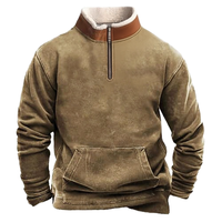 Nouveau Pull Décontracté Homme Coupe Ample Col Montant Zippé à Quarts Taille Européenne Motif Jacquard Uni Hiver 2027
